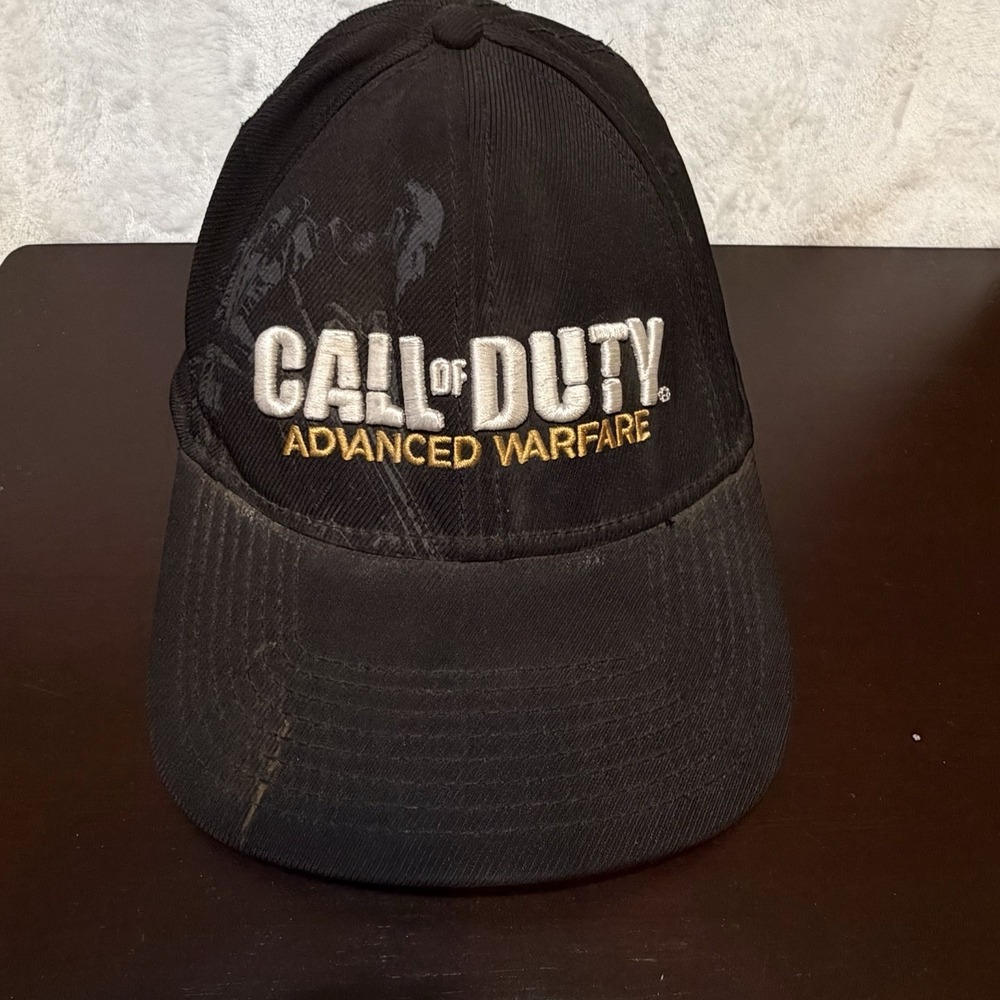 Call Of Duty Advanced Warfare Hat Stretch Black Cap Activision Embroidered Logo
